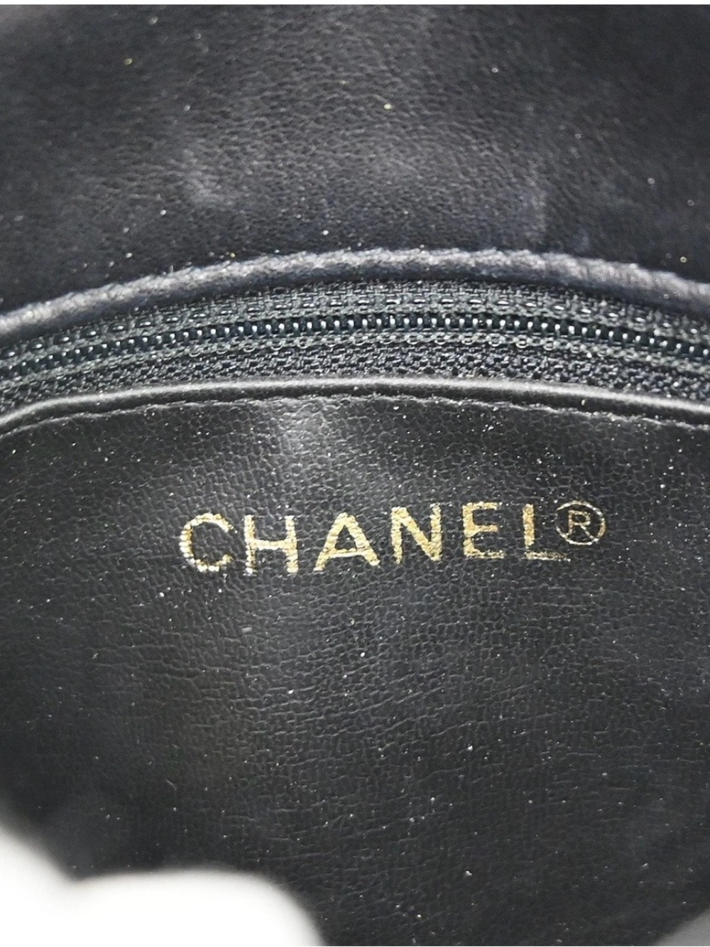Authentic CHANEL 1991 black lambskin vintage mini belt bum bag waist 70cm - Picture 6 of 10